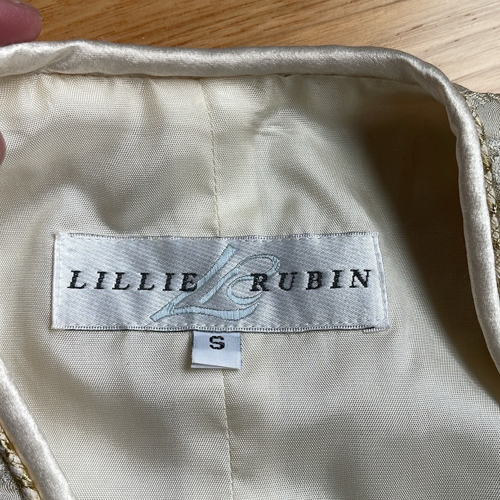 Lillie Rubin vintage brocade metallic skirt suit - Picture 10 of 10